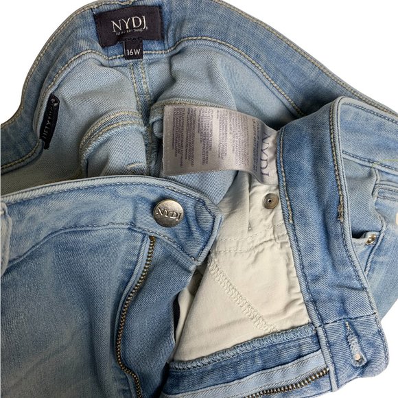 NYDJ  Womens Jeans Tag W16 Blue Light Wash W38xL26 Denim - Picture 2 of 12